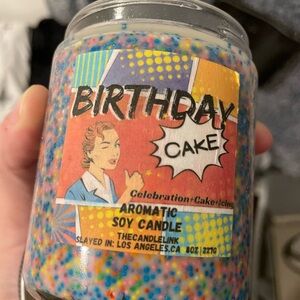 Birthday cake soy candle 1 Wick 8oz